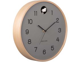 Horloge en bois de bouleau Natural Cuckoo (Gris)