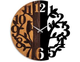 Horloge en bois et métal Clock (Arbre)