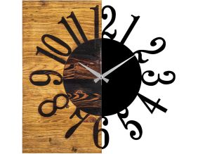 Horloge en bois et métal Clock (Chiffres)