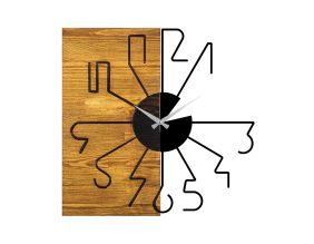 Horloge en bois et métal