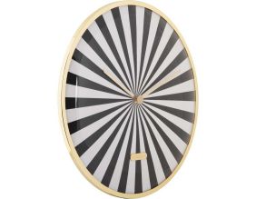 Horloge en métal Candy Swirl Dome (Noir)