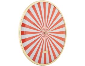 Horloge en métal Candy Swirl Dome (Orange)