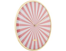 Horloge en métal Candy Swirl Dome (Rose)