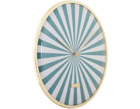 Horloge en métal Candy Swirl Dome (Turquoise)