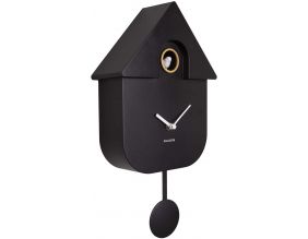 Horloge murale moderne Cuckoo (Noir)