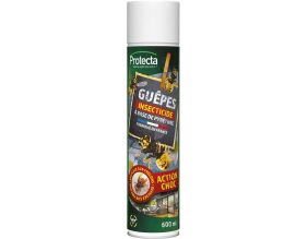 Insecticide guêpes et frelons aérosol longue portée 600 ml