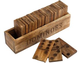 Jeu de dominos en bois de manguier