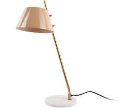 Lampe à poser en métal et marbre Savvy (Marron clair)