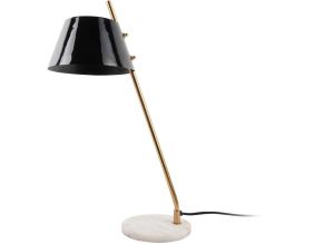 Lampe à poser en métal et marbre Savvy (Noir)