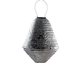 Lanterne solaire Can 30  cm (Marrakesh - Argent)