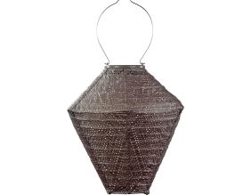 Lanterne solaire Diamond 28 cm (Ikat - Taupe)