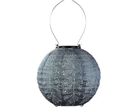 Lanterne solaire Round 20 cm (Folia - Gris bleu)