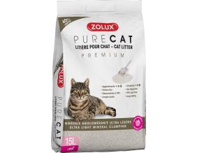 Litière agglomérante premium Pure cat 15L