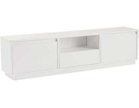 Meuble TV en aggloméré 168x43,5x12,5 cm Vanguard (Blanc)