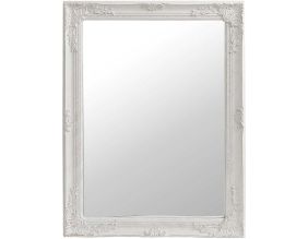 Miroir en bois cérusé avec moulures 82 x 62 cm