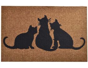 Paillasson en PVC 40 x 60 cm Door (Famille chat)