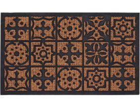 Paillasson en fibres de coco et caoutchouc avec motifs 75 x 45 cm (Mosaique)