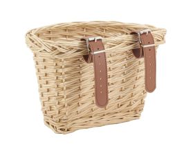 Panier à vélo en osier naturel (Petit modèle)