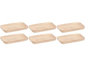 Planche à découper en acacia naturel L15 (Lot de 6)