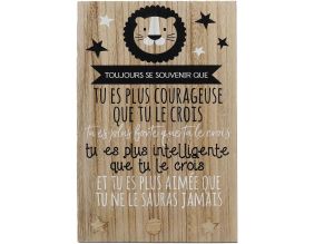 Plaque murale citation pour enfant (Fille)