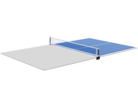 Plateau 2 en 1 dinatoire et Ping Pong pour billard convertible table 6 personnes Texas (Blanc laqué)