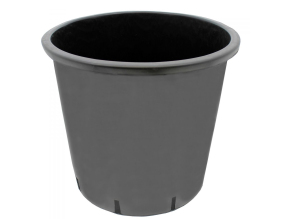 Pot de plantation rond de 25 litres noir 33 x 33 cm (Lot de 4)