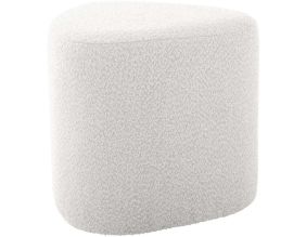 Pouf en tissu bouclette Ada Organic (Blanc)