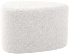 Pouf en tissu bouclette Ada Organic Large (Blanc)