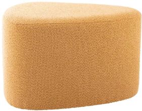 Pouf en tissu bouclette Ada Organic Large (Jaune ocre)