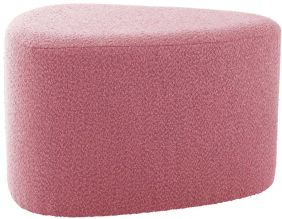 Pouf en tissu bouclette Ada Organic Large (Rose pâle)