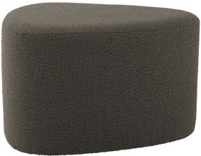 Pouf en tissu bouclette Ada Organic Large (Vert taupe)