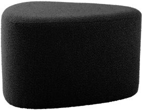 Pouf en tissu bouclette Ada Organic Large (Noir)