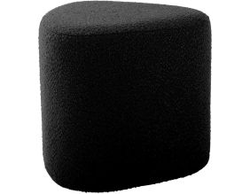 Pouf en tissu bouclette Ada Organic (Noir)