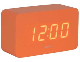 Réveil rectangulaire LED en MDF Spry (Orange)