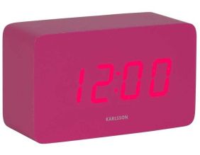 Réveil rectangulaire LED en MDF Spry (Rose)