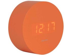 Réveil rond LED en MDF Spry (Orange)