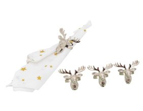 Ronds de serviettes en aluminium Cerf