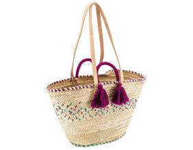 Sac en palmier naturel et coloré (2)