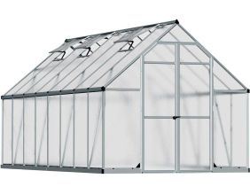 Serre de jardin en aluminium argent et polycarbonate Essence (11.8m²)