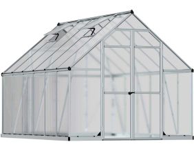 Serre de jardin en aluminium argent et polycarbonate Essence (9m²)