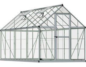 Serre de jardin en aluminium argent et polycarbonate Harmony (7.9m²)