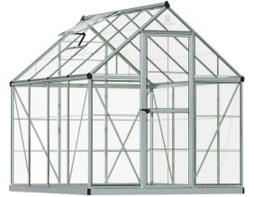 Serre de jardin en aluminium argent et polycarbonate Harmony (4.6m²)