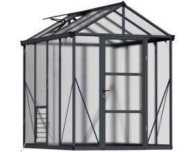 Serre de jardin en aluminium gris et polycarbonate Glory (4.8m²)