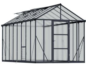 Serre de jardin en aluminium gris et polycarbonate Glory (12.2m²)