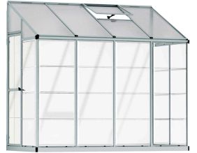 Serre de jardin en aluminium et polycarbonate adossée Lean To (3m²)