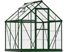 Serre de jardin en aluminium vert et polycarbonate Harmony (3.4m²)