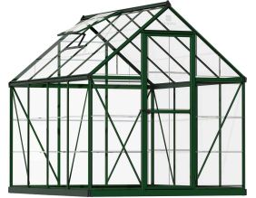 Serre de jardin en aluminium vert et polycarbonate Harmony (4.6m²)