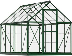 Serre de jardin en aluminium vert et polycarbonate Harmony (5.7m²)