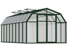 Serre de jardin en aluminium vert et polycarbonate Hobby Gardener (13.7m²)