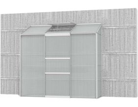 Serre de jardin en polycarbonate 4 mm et aluminium anodisé Ida (68.8 x 192.80 x 182.30 cm)